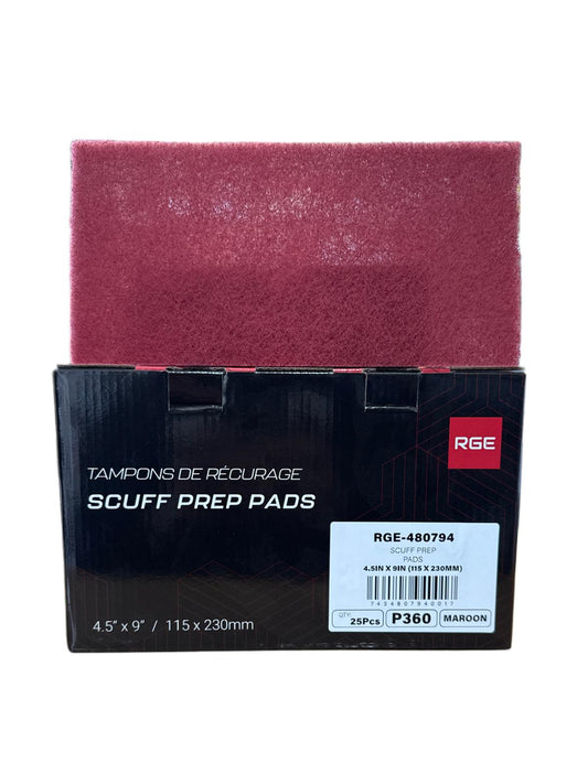 4-1/2" x 9" Scotch pad Flexible Premium Prep Pads, 25/box - RGE