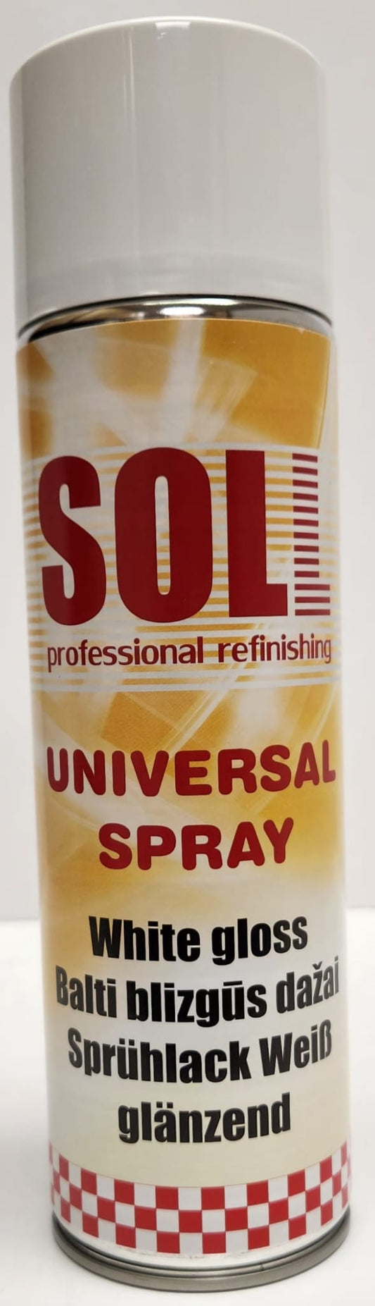 White gloss aerosol, 500ml